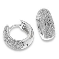 Orecchini Domar Gioielli Donna Orecchino cerchio argento 925 con zirconia cubica in Argento Cubic Zirconia EZB046514